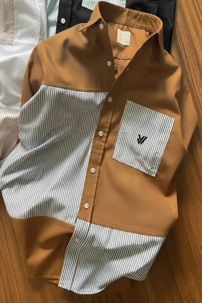shirtbajar Trendy men’s 4 color block shirt - Image 3