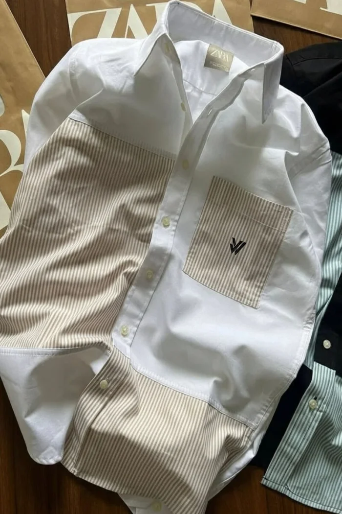 shirtbajar Trendy men’s 4 color block shirt - Image 5